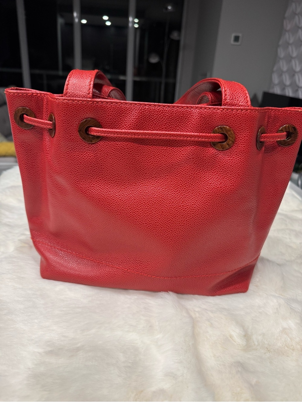 ❤️ Chanel Timeless Drawstring Tote – Red Caviar - Picture 8 of 8